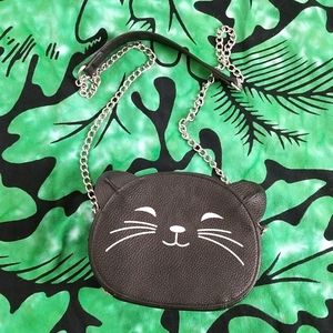 Simple super cute cat head purse